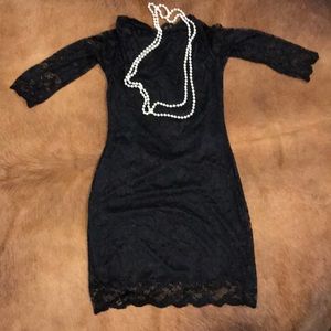 Black lace dress